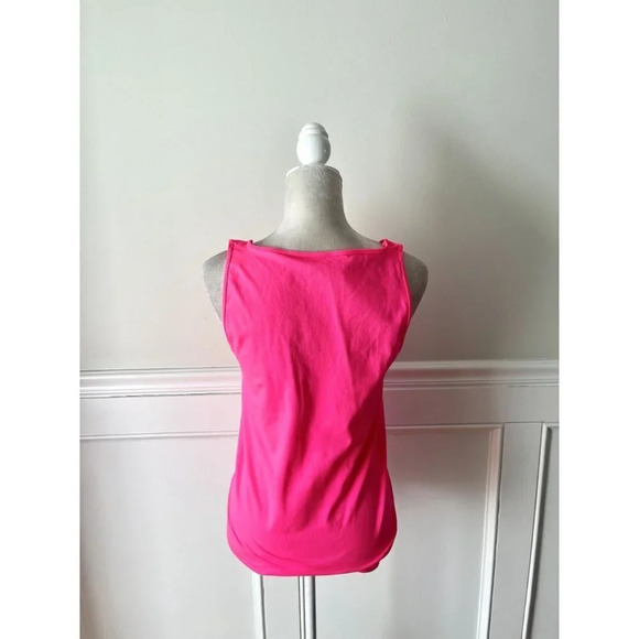 Zenana Outfitters High Vis Pink Seamless Stretch Tank 2X - Picture 3 of 4
